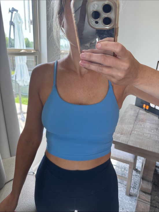 Tops - Light Blue Spaghetti Strap Crop Tank
